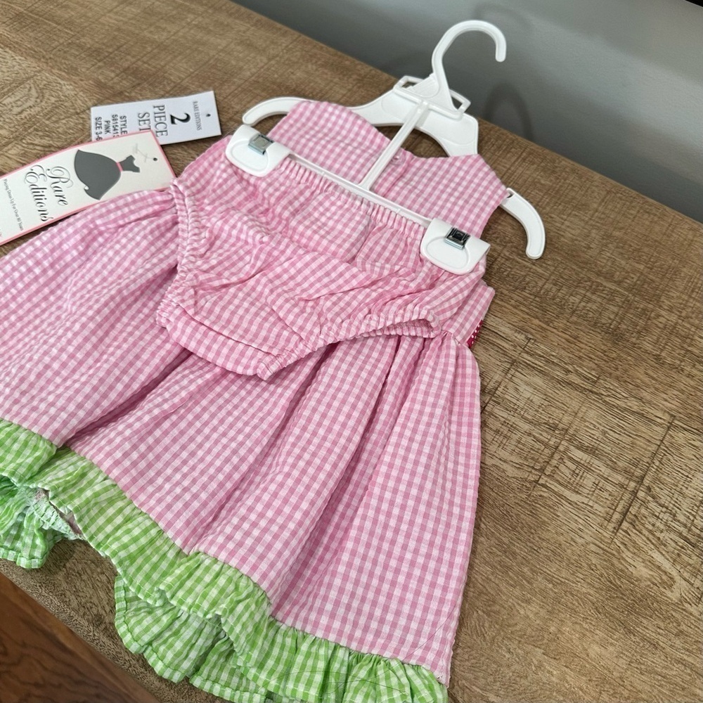 Rare Editions Seersucker Butterfly Dress | Size 3-6 Months | NWT - Picture 9 of 9